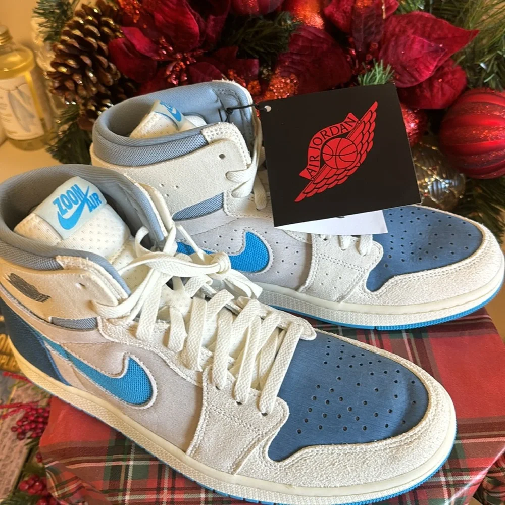 Nike Jordan Men's 1 High Zoom Air CMFT 2 Sail/DK Powder Blue-Blue Grey (DV1307